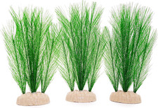 3Pcs Aquarium Decorations Fish Tank Artificial Green Water Plants Made of Silk F