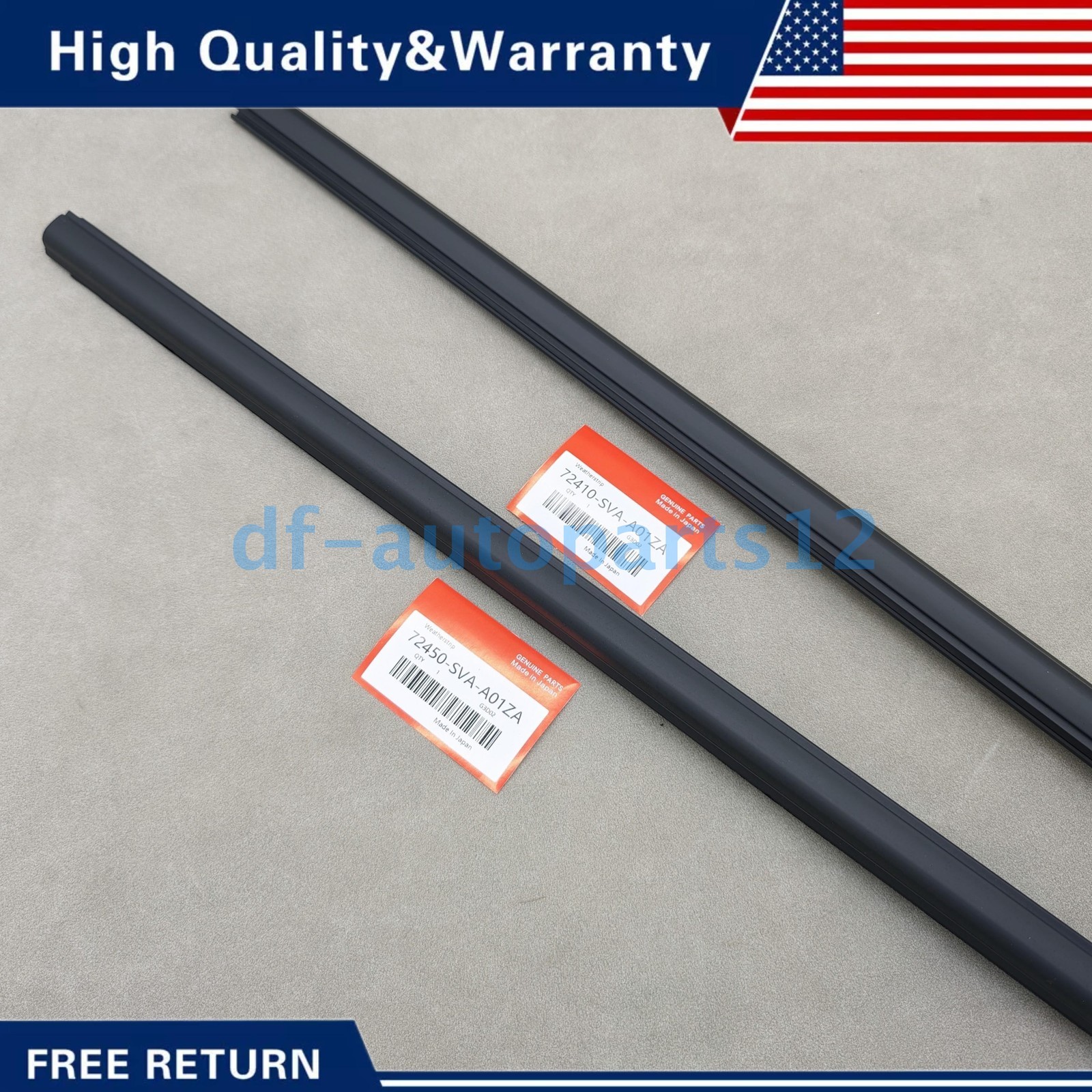 NEW! 2X Door Belt Moldings Window Belt Weatherstrip For Honda Civic Coupe 06-11