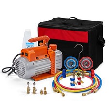 3.5CFM 1/4 HP HVAC Vacuum Pump Air Conditioning Vacuum Pump w/Oil Bottle