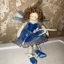 2007 Burton Doll Christmas Ornament Angel Holiday Fairy Blue 