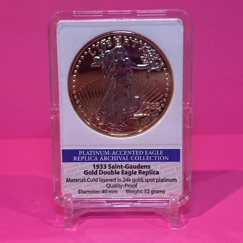 1933 SAINT-GOUDENS GOLD DOUBLE EAGLE LIBERTY REPLICA COIN BRAND NEW