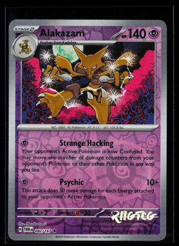 Alakazam 082/167 Mascarade Crépusculaire Pokemon Reverse Holo comme neuf - Photo 1 sur 2