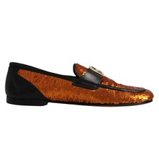 DOLCE & GABBANA Shoes Orange Sequin Embellished Slip On EU42.5 / US9.5 1350usd