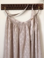 1900s Victorian Edwardian As-Is Distressed Pink Silk Apron