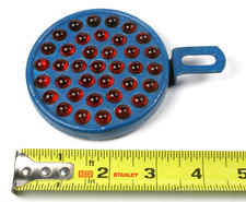 1930s VTG PERSONS AUTOMOBILE RED GLASS REFLECTOR TAIL LIGHT LICENSE PLATE TOPPER