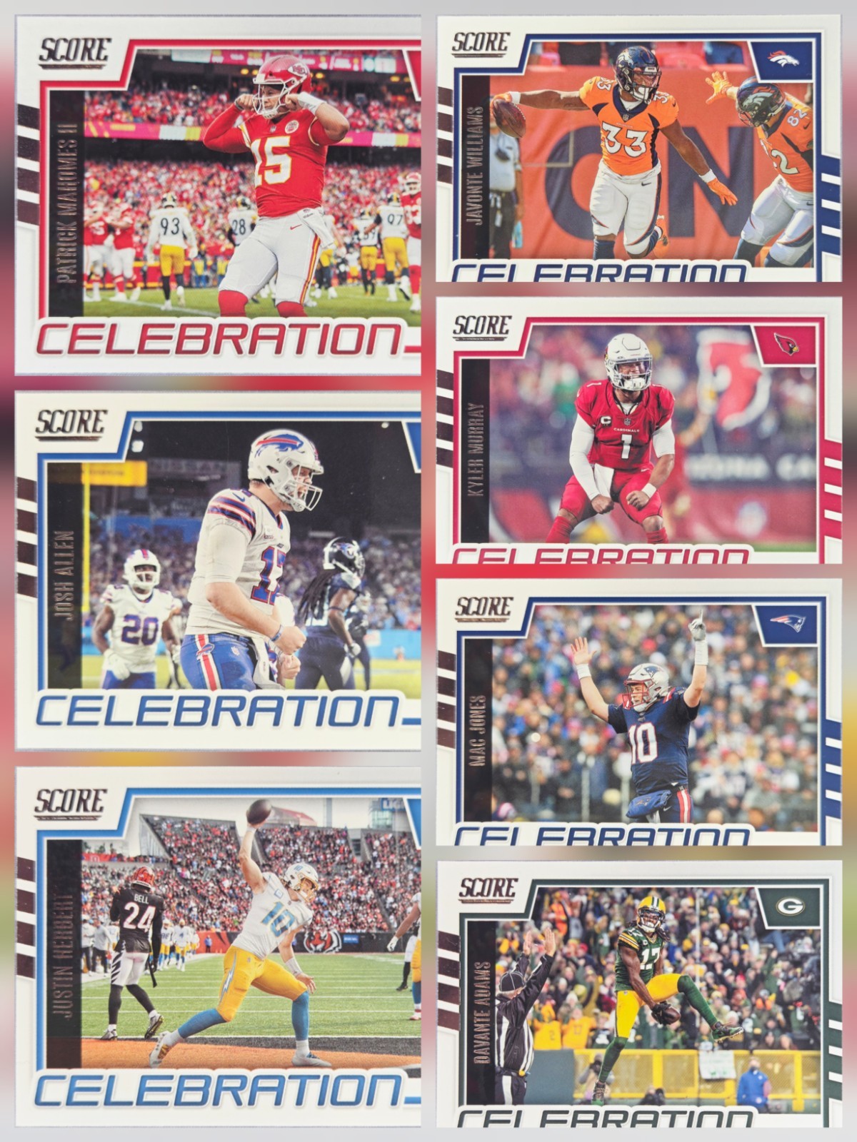 2022 Score Football Celebration LOT Of 7