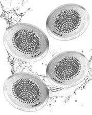 Sink Drain Strainer, Reversible Easy Clean Mesh Sink Strainer with 304 Stainl...