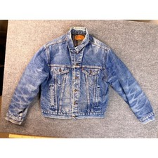 Vintage Levis 70506 0316 Denim Jacket Mens 46 Blue Blanket Lined Made in USA Y2K