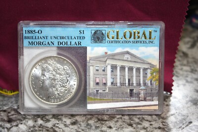 BU 1885-O Morgan Silver Dollar Global Certification Services Uncirculated