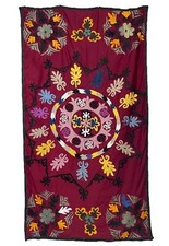 Uzbekistan Suzani embroidery vintage cloth wall hanging tapestry