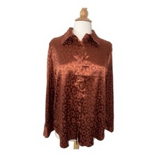leopard print button down