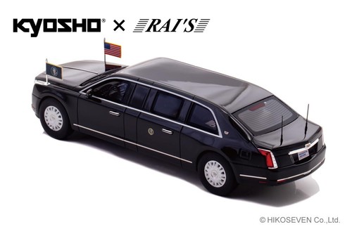 H7431910 KYOSHO x RAI'S 1/43 Cadillac One THE BEAST 2019 US Presidential Car - Picture 2 of 5