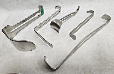 Lot of 5 Surgical Retractors - Medline Konig, V. Mueller, Symmetry -Cpics4info