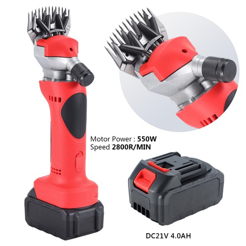 Electric Cordless Shears Sheep Goat Wool Hair Trimmer Shearing Clippers+ Battery - Picture 8 of 12