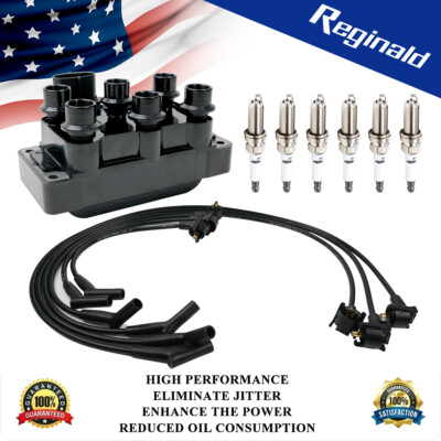 New Ignition Coil +Spark plugs + Wireset for Ford Mustang Mazda B3000 MPV FD-488