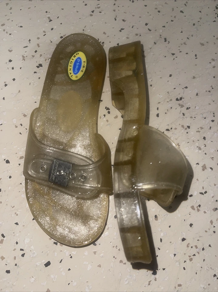 Sandalias DR SCHOLLS The Original Transparente Hechas en Italia Transparente Talla 7 De Colección Foto 3 de 4