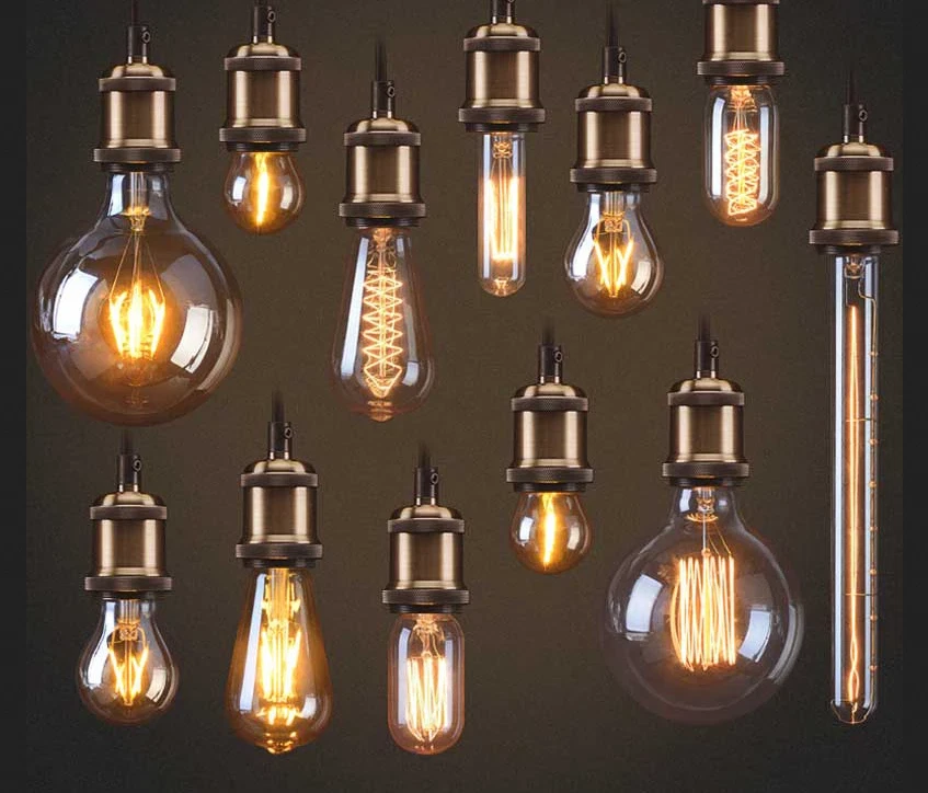 E27 B22 E14 ES BC Vintage Retro Style Industrial Filament Edison Lamp Light Bulb