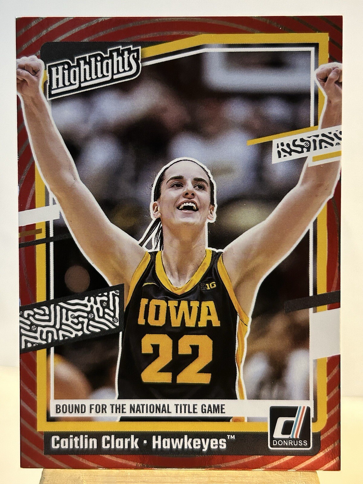 2024 Panini Caitlin Clark Collection Red Foil Highlights #H9 Bound For Title ￼