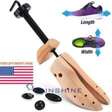 2-way Women Men Adjustable Expander Tree Wooden Shoes Boots Stretcher US 5-13