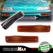 Amber Front Corner Turn Signal Light Housings Kit For 1990-1991 Honda Cr-x Crx