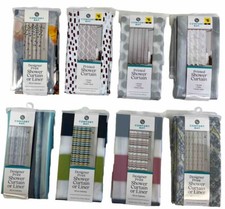 Shower Curtain or Liner PEVA Comfort Bay 70 X 72" Designer Print Odorless 313AF