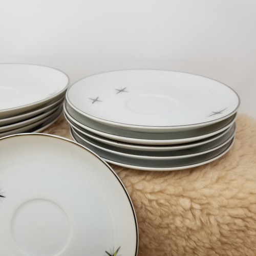 VTG Fukagawa China Arita 713 ATOMIC STARBURST 6 Inch Saucer Plates - Lot of 11 - Picture 5 of 6