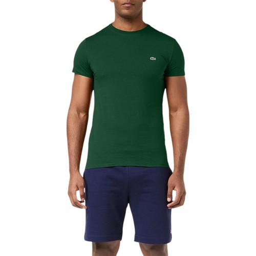 Lacoste TH6709 Mens T Shirts Short Sleeve Crew Neck Soft Pima Cotton Summer Tee - Picture 4 of 91