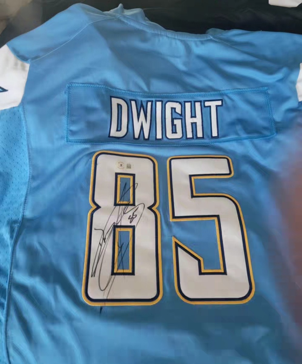 Tim Dwight Signed Jersey San Diego Chargers Beckett COA Free