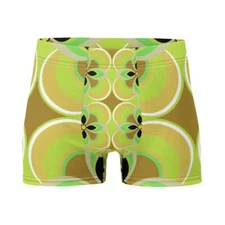 Mens Boxer Briefs | Yellow Pattern | Mid Century Modern Style