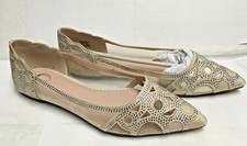 Journee Collection Women's Batavia Dress Flats Nude size 10 NIB