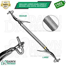 Amalgam Carrier Double Ended 8” Medium/Large Dental Filling Instrument German Gr