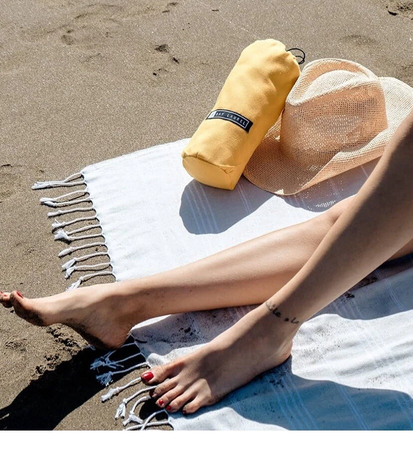 Turkish Beach Towel with Travel Bag - Thumbnail 4