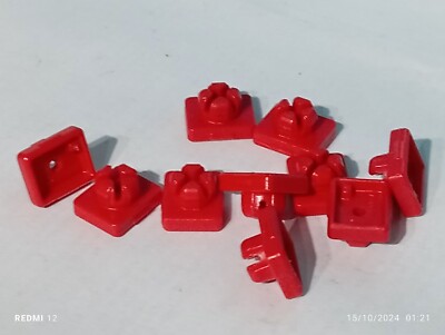 PLAYMOBIL X10 RED CONNECTORS SYSTEM X 5267 6270 5052