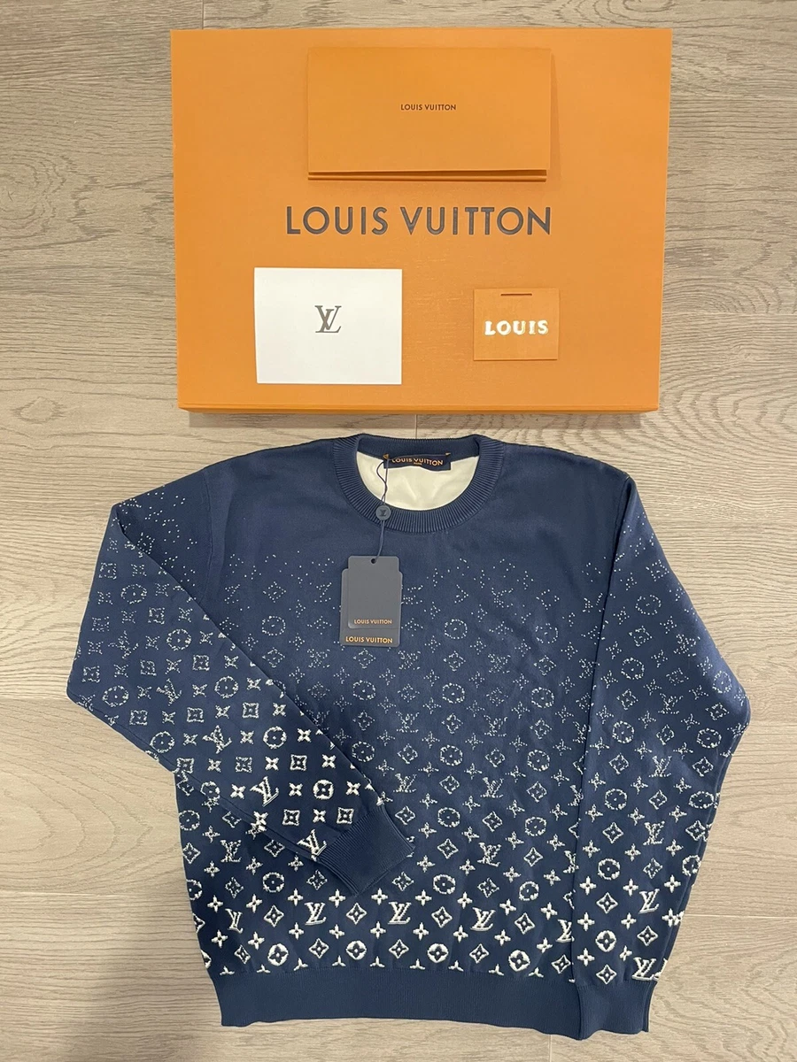 Louis Vuitton Dark Brown Monogram With Gold Logo Center Sweater