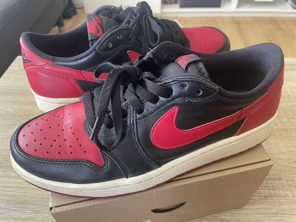 Air Jordan 1 Low OG Bred 2015 Size 8.5 Used Rare Retro Authentic Red Black MJ