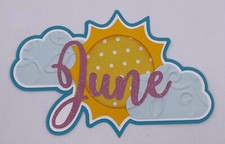 Months - June - Handmade Paper Piecing Scrapbook Embellishments Die Cuts