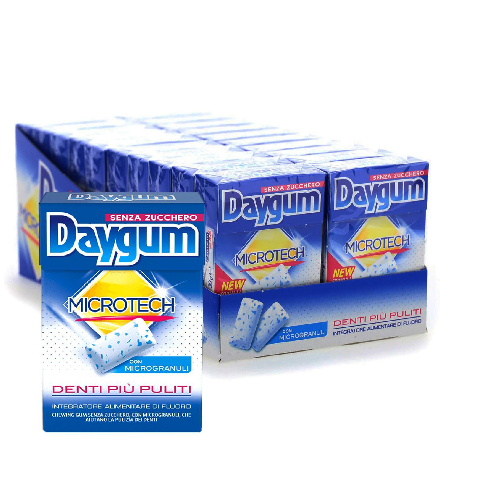 20 PACCHETTI GOMME DA MASTICARE DAYGUM MICROTECH CHEWING GUM SENZA ZUCCHERO
