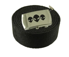 Men's "Alien" Military Canvas Web Belt & Buckle Waist Straps 48,54,60,72 inches