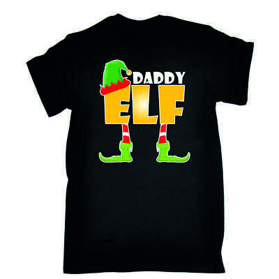 ELF Family Christmas T-Shirts Novelty Funny X-mas Day Black Loose Fit T  Shirt