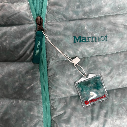 Marmot Nika Down Puffer Jacket Girls XL Coat Teal Winter Puffy Zip Hooded, NWOT - Picture 8 of 10