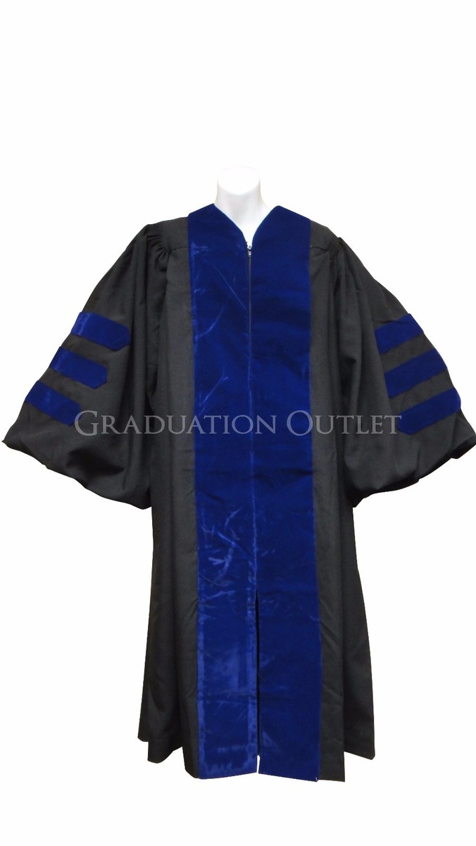 Doctoral Graduation Gown, Velvet Tam, And Tassel Set - Unisex Academic Regalia