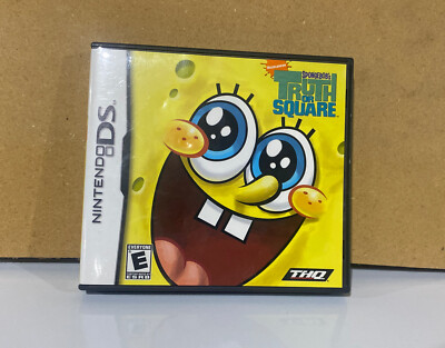 SpongeBob's Truth or Square (Nintendo DS, 2009) With Original Casing And Manual