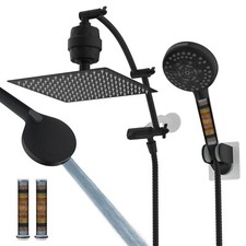 10'' Filtered High Pressure Rainfall Shower Head Combo 20 Stage Shower Filter