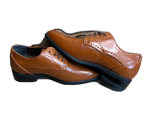Stacy Adams Mens Suede Oxford Dress Shoes 9M Tan Leather  display picture 1
