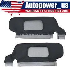 1 Pair For 1994-2004 Ford Mustang Driver & Passenger Side Sun Visor Cover Black