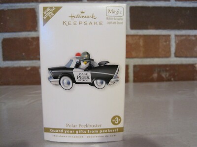 2010 HALLMARK KEEPSAKE ORNAMENT POLAR PEEKBUSTER MAGIC MOTION-ACTIVATED-NEW