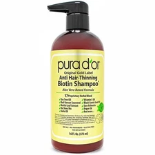 PURA D'OR Dor Original Gold Label Anti-Hair Thinning Biotin Shampoo 16oz