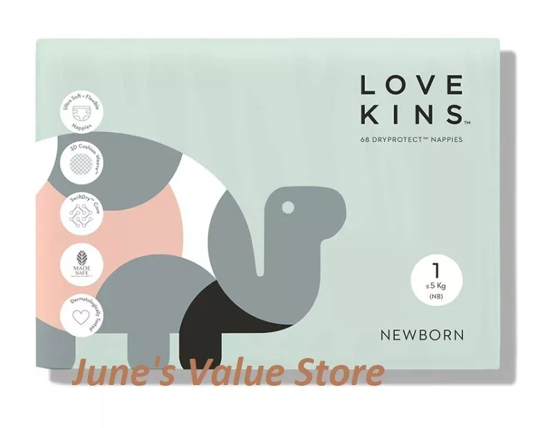 Lovekins Newborn Baby Nappies 68 Pack eBay
