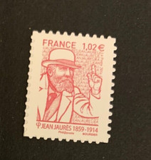 Timbre France 2014 YT 1030 autoadhésif Jean Jaurès issu du carnet BC1023
