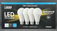 Feit Electric LED Bulbs 100W Replacement 5000K Daylight Dimmable 4-Pack
